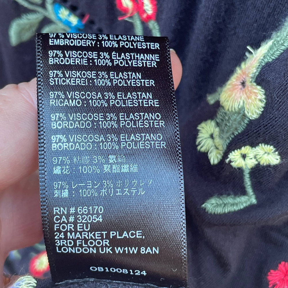 Anthropologie Parvati Floral Embroidered Blouse - Size Medium - Picture 13 of 16
